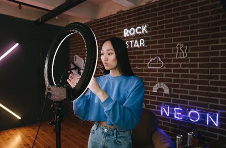 Ringlamp voor portretfotografie